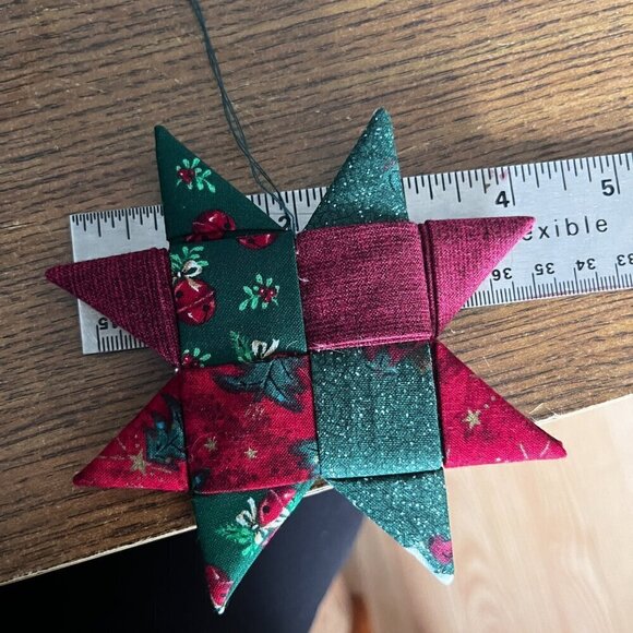 Christmas Star Hand Made Quilted Ornament - Picture 4 of 4